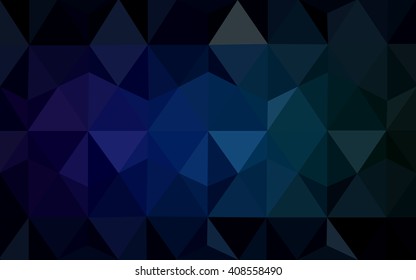 Multicolor dark green, blue polygonal illustration, which consist of triangles. Geometric background in Origami style with gradient. Triangular design for your business.