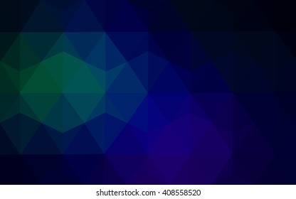 Multicolor dark green, blue polygonal illustration, which consist of triangles. Geometric background in Origami style with gradient. Triangular design for your business.