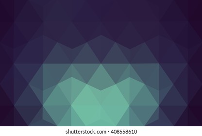 Multicolor dark green, blue polygonal illustration, which consist of triangles. Geometric background in Origami style with gradient. Triangular design for your business.