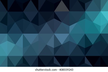 Multicolor dark green, blue polygonal illustration, which consist of triangles. Geometric background in Origami style with gradient. Triangular design for your business.