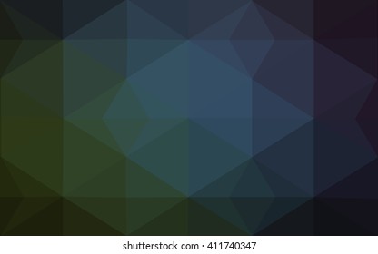 Multicolor dark green, blue polygonal illustration, which consist of triangles. Geometric background in Origami style with gradient. Triangular design for your business.