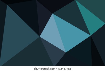 Multicolor dark green, blue polygonal illustration, which consist of triangles. Geometric background in Origami style with gradient. Triangular design for your business.