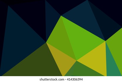 Multicolor dark green, blue polygonal illustration, which consist of triangles. Geometric background in Origami style with gradient. Triangular design for your business.