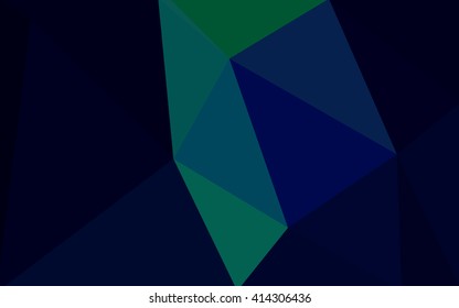 Multicolor dark green, blue polygonal illustration, which consist of triangles. Geometric background in Origami style with gradient. Triangular design for your business.