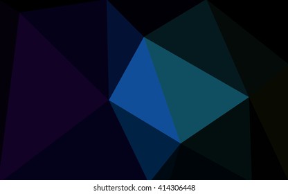 Multicolor dark green, blue polygonal illustration, which consist of triangles. Geometric background in Origami style with gradient. Triangular design for your business.