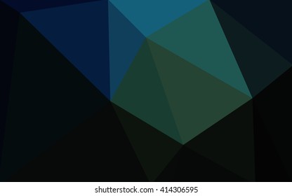 Multicolor dark green, blue polygonal illustration, which consist of triangles. Geometric background in Origami style with gradient. Triangular design for your business.