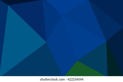 Multicolor dark green, blue polygonal illustration, which consist of triangles. Geometric background in Origami style with gradient. Triangular design for your business.