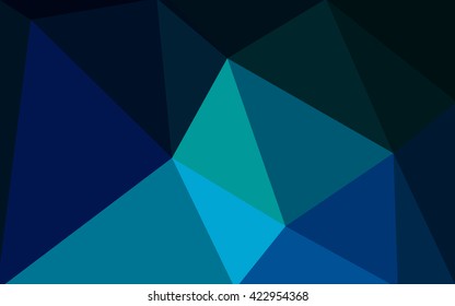 Multicolor dark green, blue polygonal illustration, which consist of triangles. Geometric background in Origami style with gradient. Triangular design for your business.