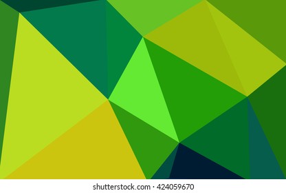 Multicolor dark green, blue polygonal illustration, which consist of triangles. Geometric background in Origami style with gradient. Triangular design for your business.