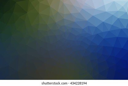 Multicolor dark green, blue polygonal illustration, which consist of triangles. Geometric background in Origami style with gradient. Triangular design for your business.