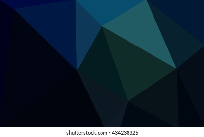 Multicolor dark green, blue polygonal illustration, which consist of triangles. Geometric background in Origami style with gradient. Triangular design for your business.