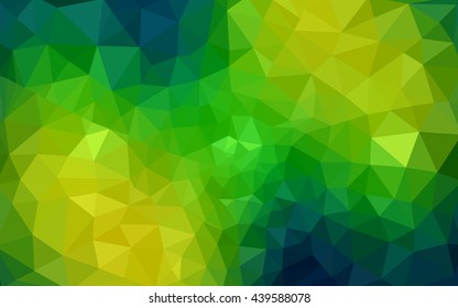 Multicolor dark green, blue polygonal illustration, which consist of triangles. Geometric background in Origami style with gradient. Triangular design for your business.