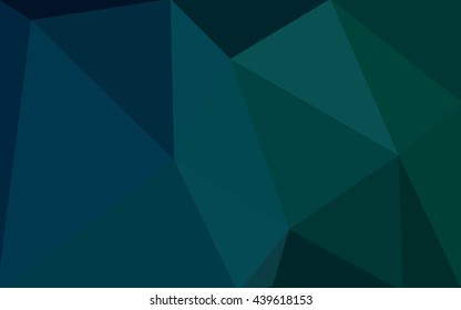 Multicolor dark green, blue polygonal illustration, which consist of triangles. Geometric background in Origami style with gradient. Triangular design for your business.
