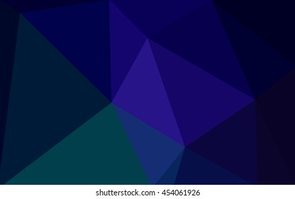 Multicolor dark green, blue polygonal illustration, which consist of triangles. Geometric background in Origami style with gradient. Triangular design for your business.