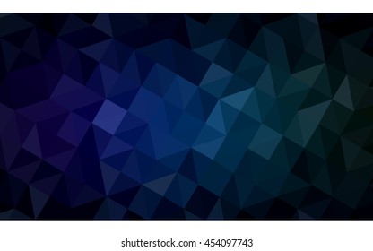 Multicolor dark green, blue polygonal illustration, which consist of triangles. Geometric background in Origami style with gradient. Triangular design for your business.