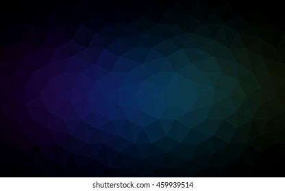 Multicolor dark green, blue polygonal illustration, which consist of triangles. Geometric background in Origami style with gradient. Triangular design for your business.