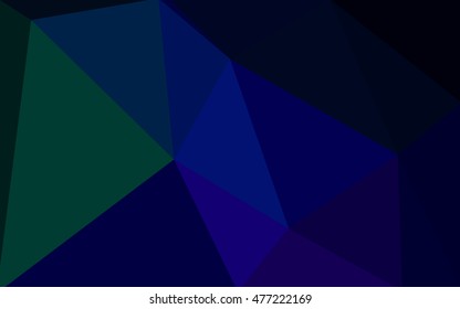 Multicolor dark green, blue polygonal illustration, which consist of triangles. Geometric background in Origami style with gradient. Triangular design for your business.