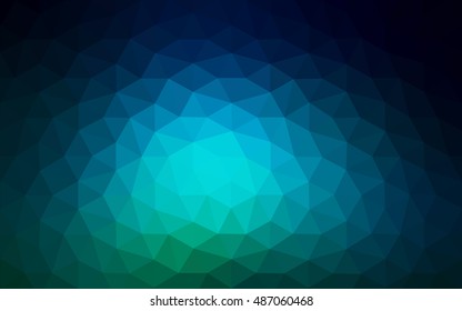 Multicolor dark green, blue polygonal illustration, which consist of triangles. Geometric background in Origami style with gradient. Triangular design for your business.