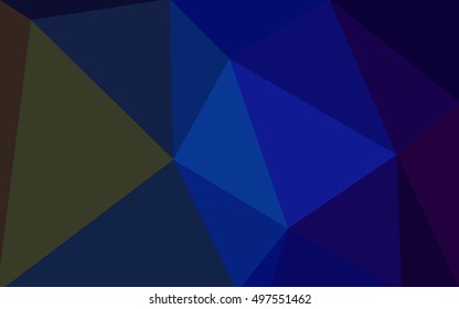 Multicolor dark green, blue polygonal illustration, which consist of triangles. Geometric background in Origami style with gradient. Triangular design for your business.