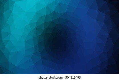 Multicolor dark green, blue polygonal illustration, which consist of triangles. Geometric background in Origami style with gradient. Triangular design for your business.