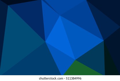 Multicolor dark green, blue polygonal illustration, which consist of triangles. Geometric background in Origami style with gradient. Triangular design for your business.