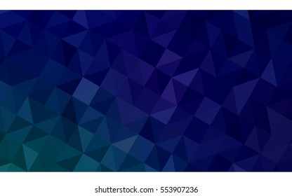 Multicolor dark green, blue polygonal illustration, which consist of triangles. Geometric background in Origami style with gradient. Triangular design for your business.