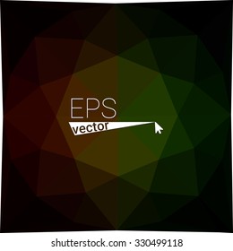 multicolor dark green geometric rumpled triangular low poly style gradient illustration graphic background. Vector polygonal design for your business.