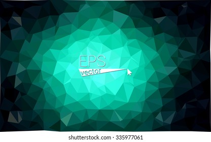 multicolor dark green geometric rumpled triangular low poly style gradient illustration graphic background. Vector polygonal design for your business.