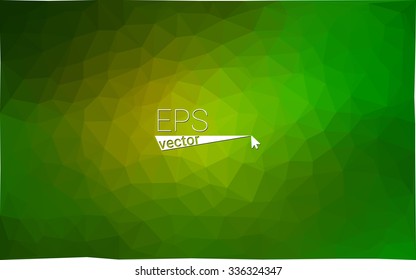 Multicolor dark green, orange geometric rumpled triangular low poly origami style gradient illustration graphic background. Vector polygonal design for your business.