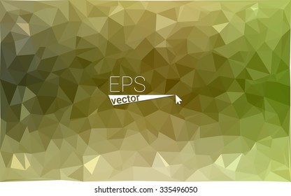Multicolor dark green, yellow, orange  geometric rumpled triangular low poly style gradient illustration graphic background. Vector polygonal design for your business.