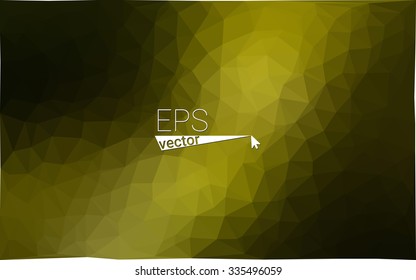Multicolor dark green, yellow, orange  geometric rumpled triangular low poly style gradient illustration graphic background. Vector polygonal design for your business.