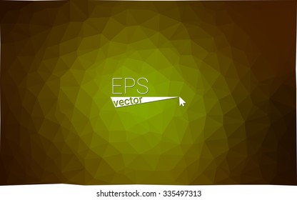 Multicolor dark green, yellow, orange  geometric rumpled triangular low poly style gradient illustration graphic background. Vector polygonal design for your business.