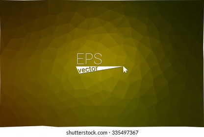 Multicolor dark green, yellow, orange  geometric rumpled triangular low poly style gradient illustration graphic background. Vector polygonal design for your business.