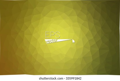 Multicolor dark green, yellow, orange  geometric rumpled triangular low poly style gradient illustration graphic background. Vector polygonal design for your business.