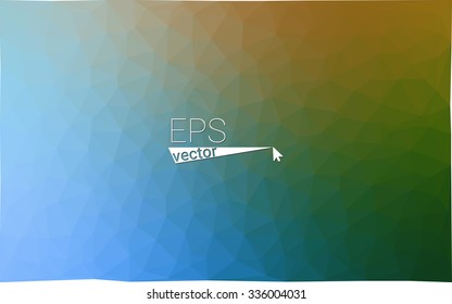 Multicolor dark green, yellow, orange  geometric rumpled triangular low poly style gradient illustration graphic background. Vector polygonal design for your business.