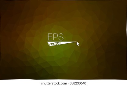 Multicolor dark green, yellow, orange geometric rumpled triangular low poly origami style gradient illustration graphic background. Vector polygonal design for your business.