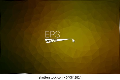 Multicolor dark green, yellow, orange geometric rumpled triangular low poly origami style gradient illustration graphic background. Vector polygonal design for your business.