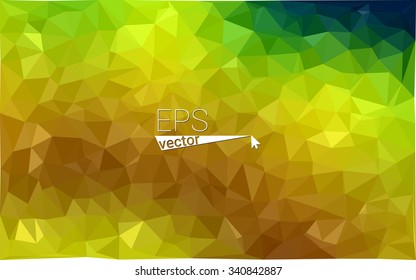Multicolor dark green, yellow, orange geometric rumpled triangular low poly origami style gradient illustration graphic background. Vector polygonal design for your business. Multicolor dark green, yellow, orange geometric rumpled triangular low poly origami style gradient illustration graphic background. Vector polygonal design for your business.