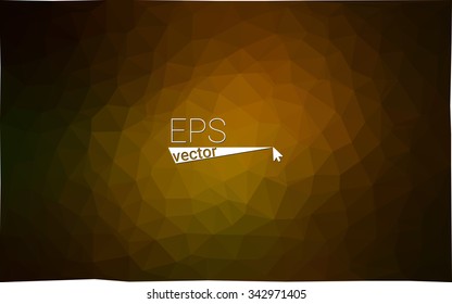Multicolor dark green, yellow, orange geometric rumpled triangular low poly origami style gradient illustration graphic background. Vector polygonal design for your business.