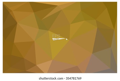 Multicolor dark green, yellow, orange geometric rumpled triangular low poly origami style gradient illustration graphic background. Vector polygonal design for your business.