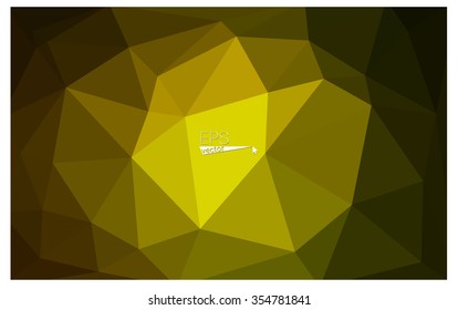 Multicolor dark green, yellow, orange geometric rumpled triangular low poly origami style gradient illustration graphic background. Vector polygonal design for your business.