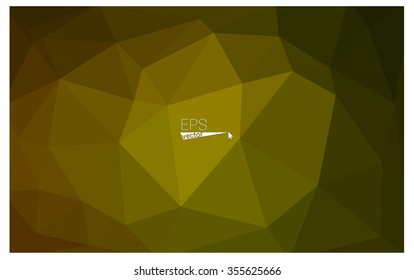 Multicolor dark green, yellow, orange geometric rumpled triangular low poly origami style gradient illustration graphic background. Vector polygonal design for your business.