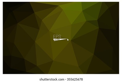Multicolor dark green, yellow, orange geometric rumpled triangular low poly origami style gradient illustration graphic background. Vector polygonal design for your business.