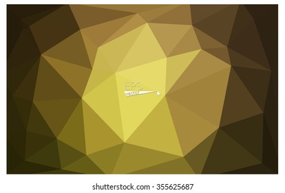 Multicolor dark green, yellow, orange geometric rumpled triangular low poly origami style gradient illustration graphic background. Vector polygonal design for your business.