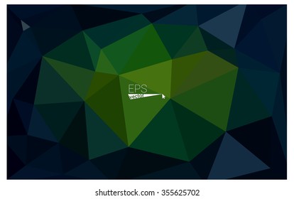 Multicolor dark green, yellow, orange geometric rumpled triangular low poly origami style gradient illustration graphic background. Vector polygonal design for your business.