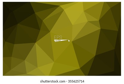 Multicolor dark green, yellow, orange geometric rumpled triangular low poly origami style gradient illustration graphic background. Vector polygonal design for your business.