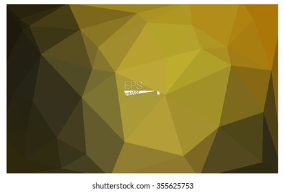 Multicolor dark green, yellow, orange geometric rumpled triangular low poly origami style gradient illustration graphic background. Vector polygonal design for your business.