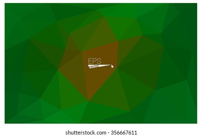 Multicolor dark green, yellow, orange geometric rumpled triangular low poly origami style gradient illustration graphic background. Vector polygonal design for your business.