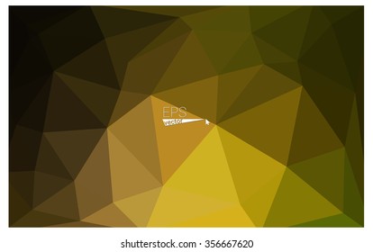 Multicolor dark green, yellow, orange geometric rumpled triangular low poly origami style gradient illustration graphic background. Vector polygonal design for your business.