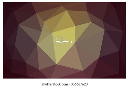 Multicolor dark green, yellow, orange geometric rumpled triangular low poly origami style gradient illustration graphic background. Vector polygonal design for your business.